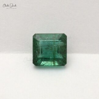 2.20 Carat Genuine Zambian Emerald Octagon Faceted Precious Loose Gemstone, 1 Piece