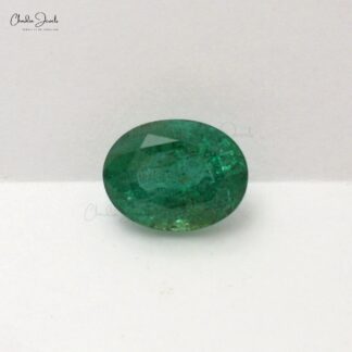 5.30 Carat Genuine Zambian Oval Faceted Cut Emerald Gemstone Wholesaler from India, 1 Piece