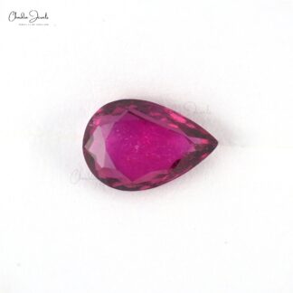 October Birthstone 2 Carat Pear Cut AAA Top Grade Rubellite Tourmaline Gemstone, 1 Piece