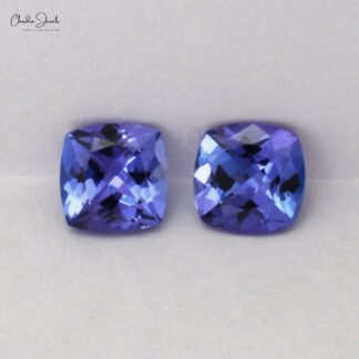 Natural Tanzanite Square Cushion Cut 6X6MM Loose Gemstone, 1 Piece