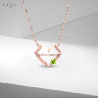 Dainty Diamond Lips Necklace In Solid 14k Gold Periodt 4mm Gemstone Hubb Chain Necklace