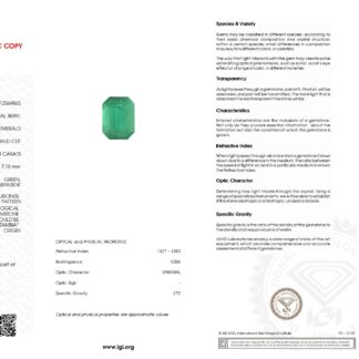 High Quality 100% Natural Emerald Octagon Cut 6.08 Carat Loose Gemstone, 1 Piece