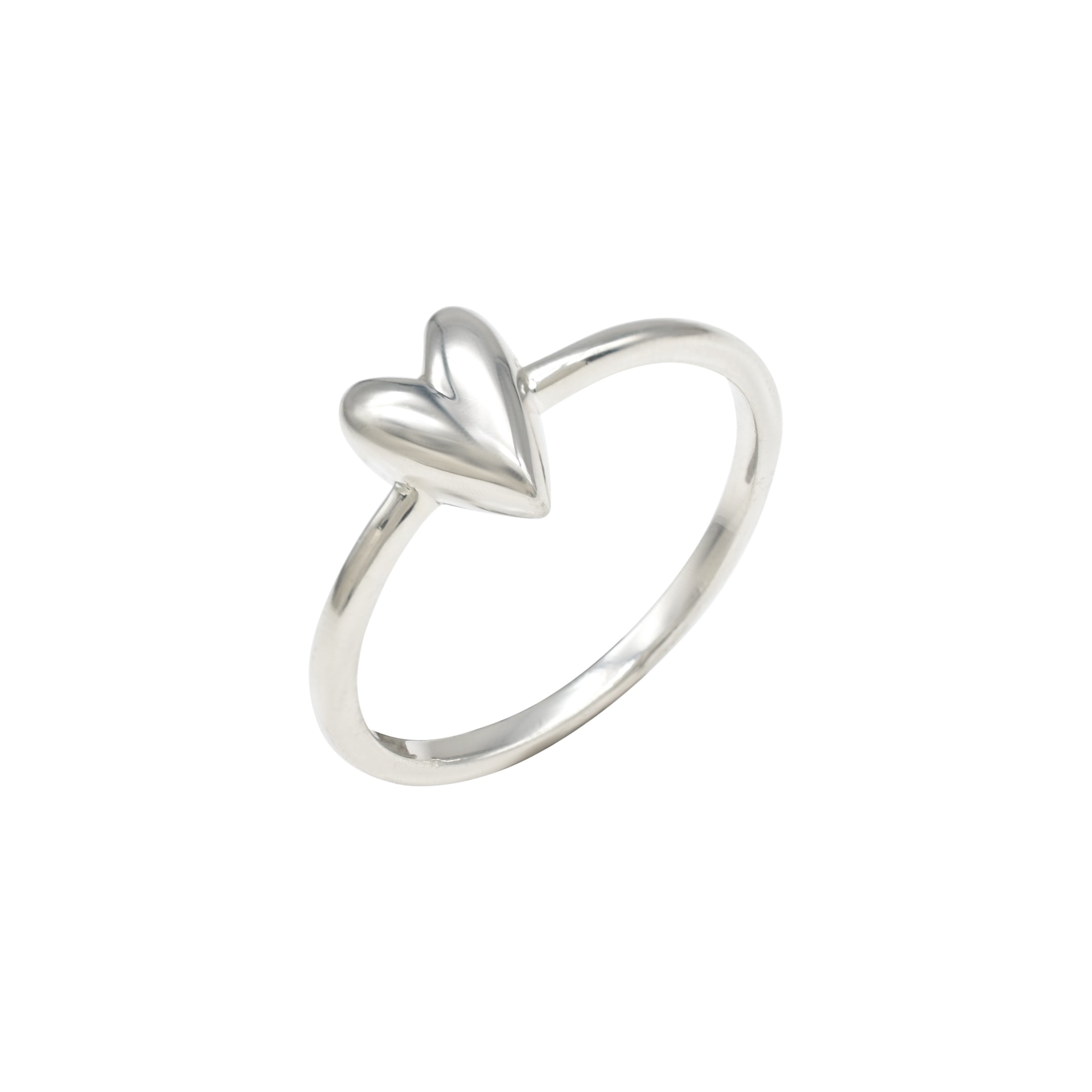 Heart Shape High Polished 925 Sterling Silver Handmade Proposal Ring For Her