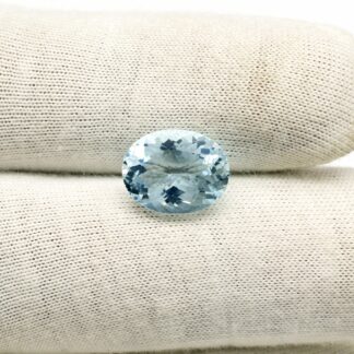 AAA Aquamarine 3.62 CT Oval Cut Certified Loose Gemstone For Ring Making, 1 Piece