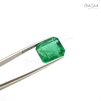 12.80×11.50×8.50 mm Natural Square Octagon Cut Emerald Gemstone at Discount Price, 1 Piece