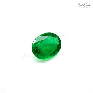 3.22 Carat AAA Quality Zambian Emerald Oval Faceted Precious Gemstone, 1 Piece