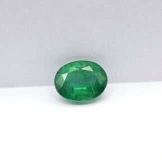 Oval Cut Faceted Emerald Gemstone