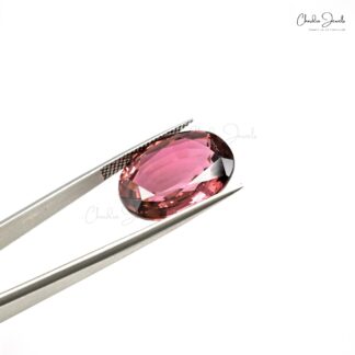 19×8 MM Natural Oval Cut Pink Tourmaline Gemstone for Necklace, 1 Piece