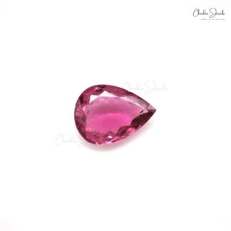 100% Natural High Quality Rubellite Tourmaline 19x7.20 MM Pear Cut Gemstone, 1 Piece