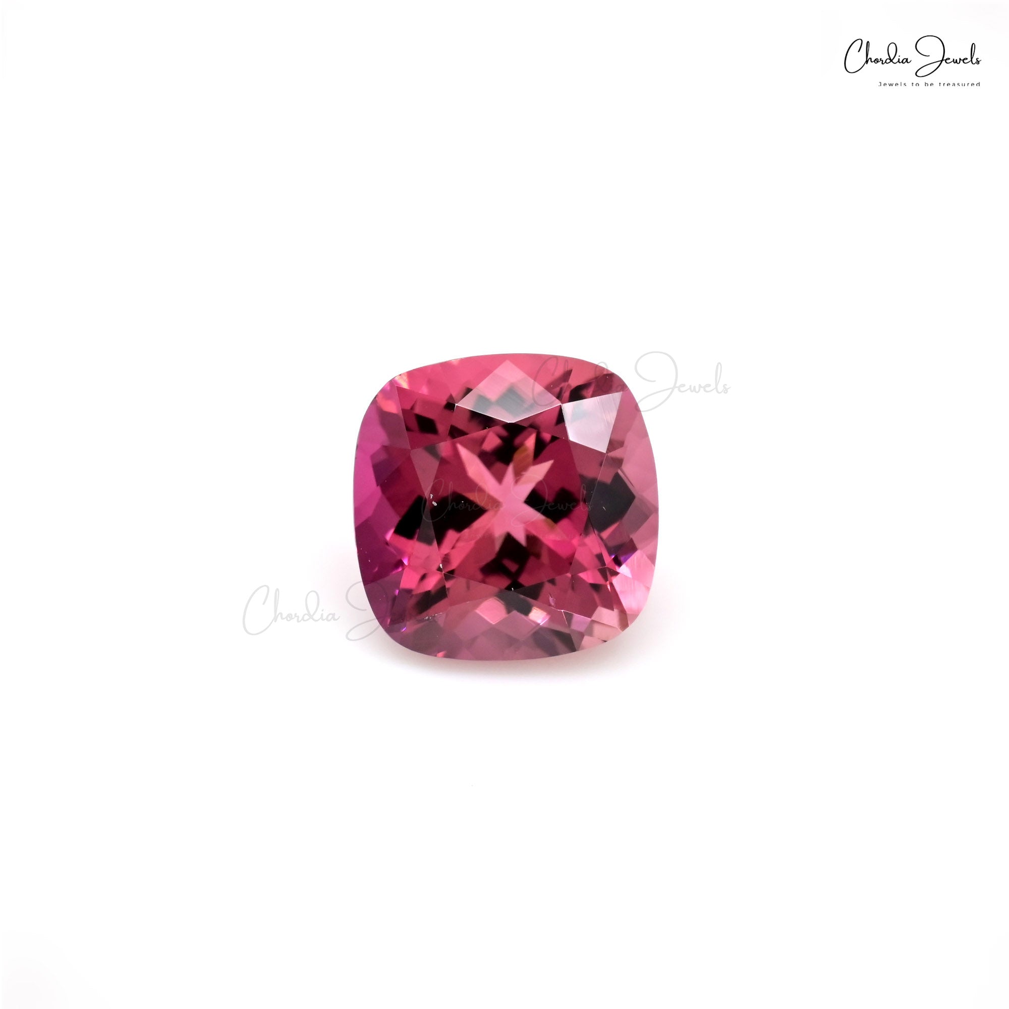 5.55 Ct Natural Tourmaline Cushion Cut Loose Gemstone for Earrings, 1 Piece