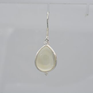 Gemstone Dangle Earrings In 925 Sterling Silver Lemon Quartz Cabochon Earrings