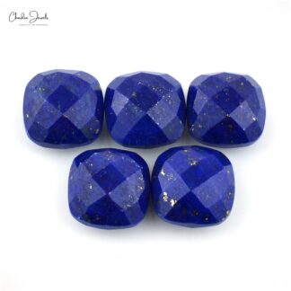 Square Briolette 9mm Lapis Lazuli Loose Wholesale Stone Lot, 5 Piece