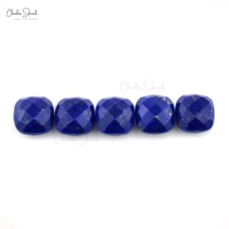 Square Briolette 9mm Lapis Lazuli Loose Wholesale Stone Lot, 5 Piece