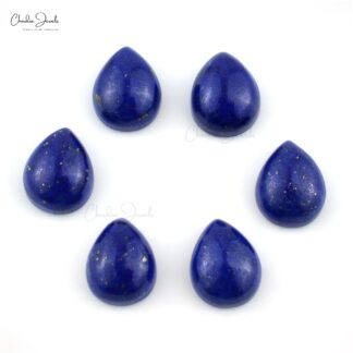 Pear Cabochon Lapis lazuli 10x8mm Loose Gemstone for Necklace, 6 Piece