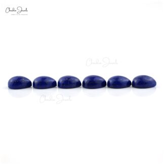 Pear Cabochon Lapis lazuli 10x8mm Loose Gemstone for Necklace, 6 Piece