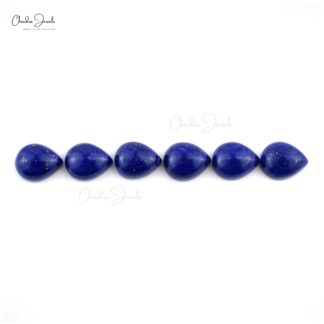 Pear Cabochon Lapis lazuli 10x8mm Loose Gemstone for Necklace, 6 Piece