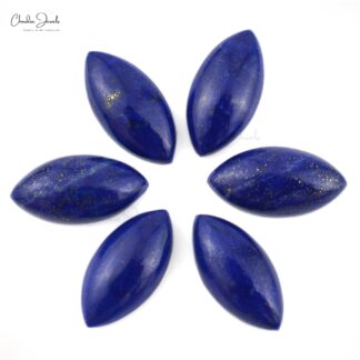 Semi Precious Lapis Lazuli 11.30 Ct Marquise Loose Cabochon for Gold Silver Jewelry