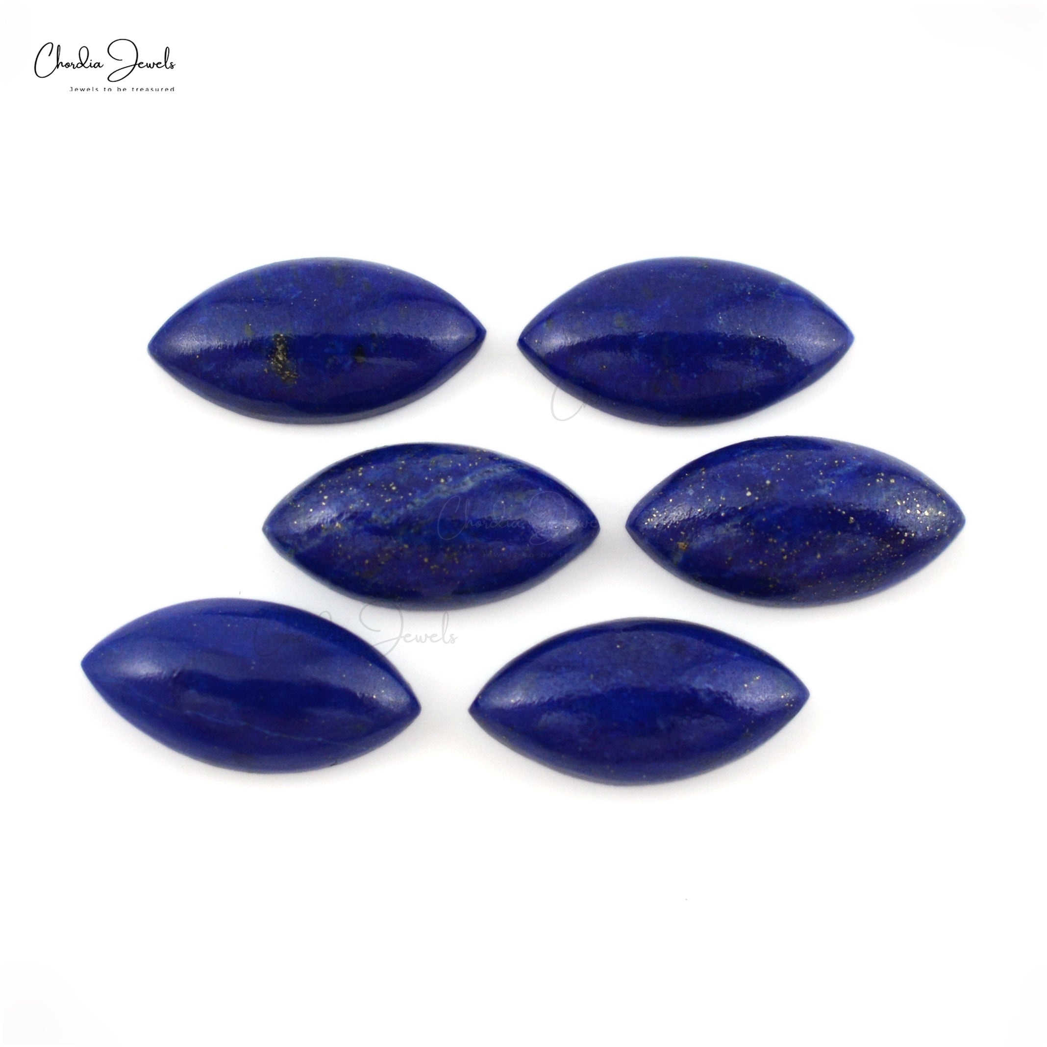 Semi Precious Lapis Lazuli 11.30 Ct Marquise Loose Cabochon for Gold Silver Jewelry