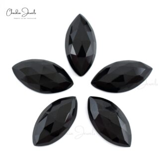 Semi Precious Black Spinel 10.56 Ct Marquise Cut Gemstones Lot for Gold Silver Jewelry