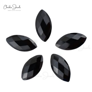 Black Spinel 12x6mm Marquise Both Side Faceted Lose Stones At Offer Price, 8 Piece