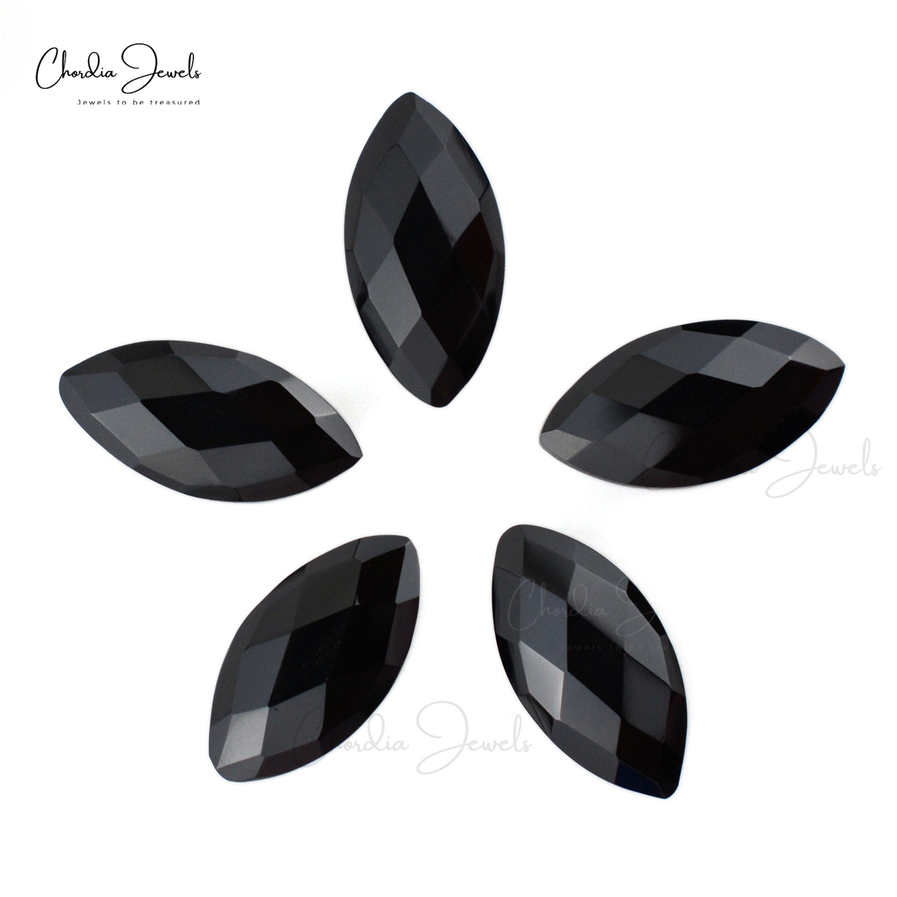 Black Spinel 12x6mm Marquise Both Side Faceted Lose Stones At Offer Price, 8 Piece