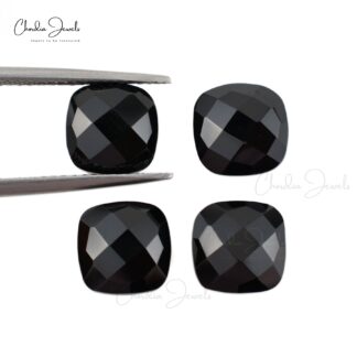 Delicate 12.15 Ct Black Spinel Square Briolette Loose Wholesale Gemstone Lot, 4 Piece