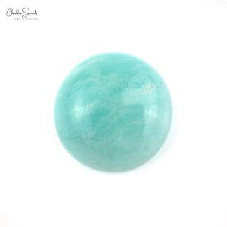 Natural Amazonite Round Cabochon 8mm Loose Gemstone Pair For Earrings, 2 Piece