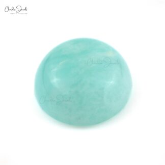 Natural Amazonite Round Cabochon 8mm Loose Gemstone Pair For Earrings, 2 Piece