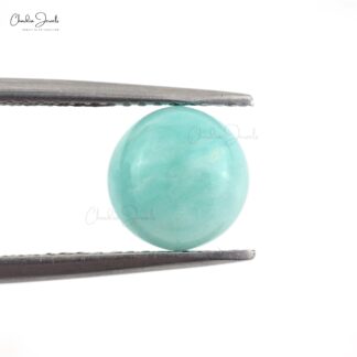 Natural Amazonite Round Cabochon 8mm Loose Gemstone Pair For Earrings, 2 Piece