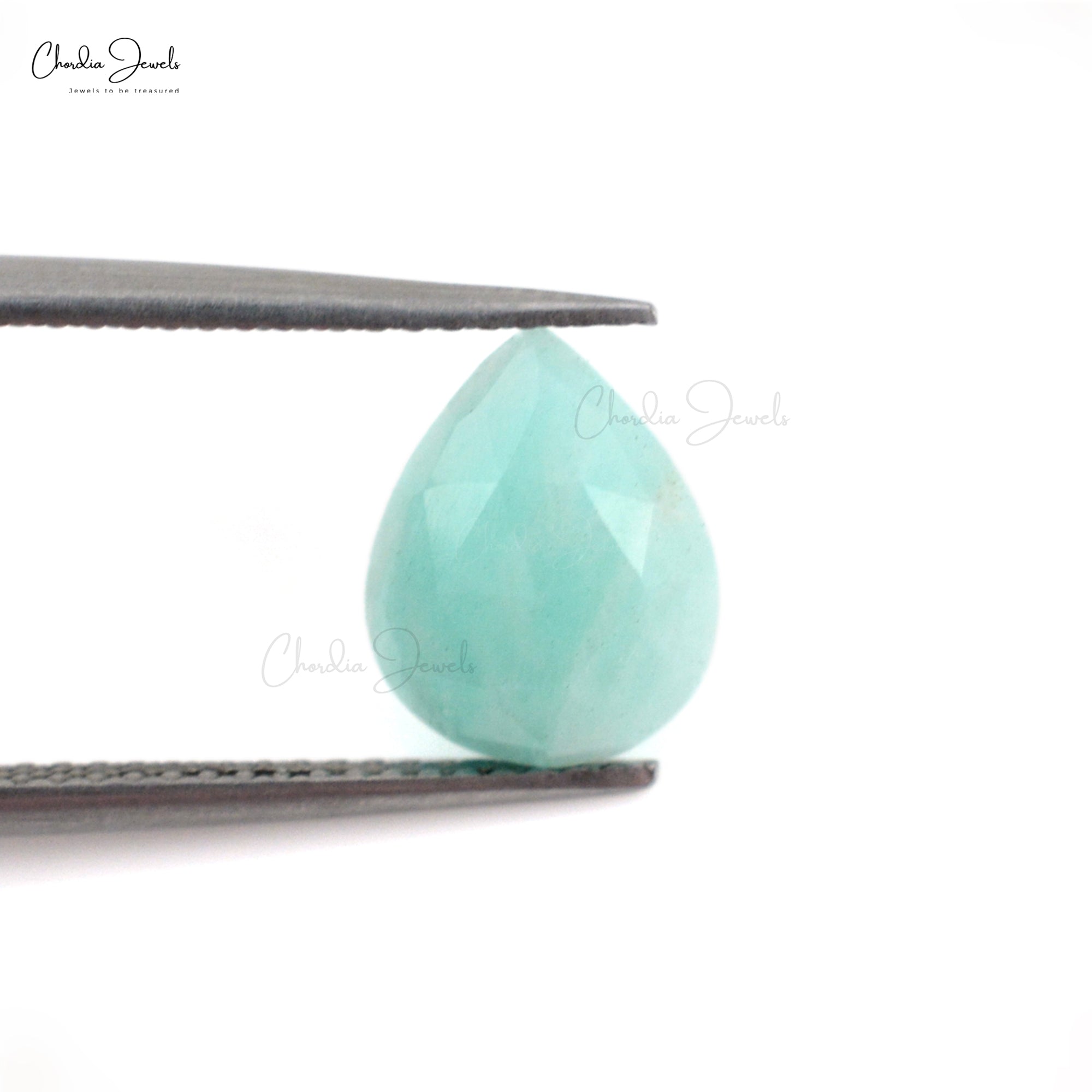 AAA Amazonite 10x8mm Pear Rose Cut Gemstone For Ring Making, 1 Piece