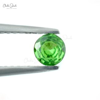 Semi Precious TSavorite AAA Quality 4x4mm Round Cut Loose Stone For Sale, 4 Piece