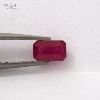 Wholesale Lot Natural Octagon Cut Ruby 4x3mm – 7x5mm Gemstone For Jewelry Making, 1 Piece