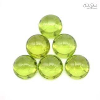Natural Loose Gemstone 8mm Peridot Round August Birthstone for Jewelry, 6 Piece